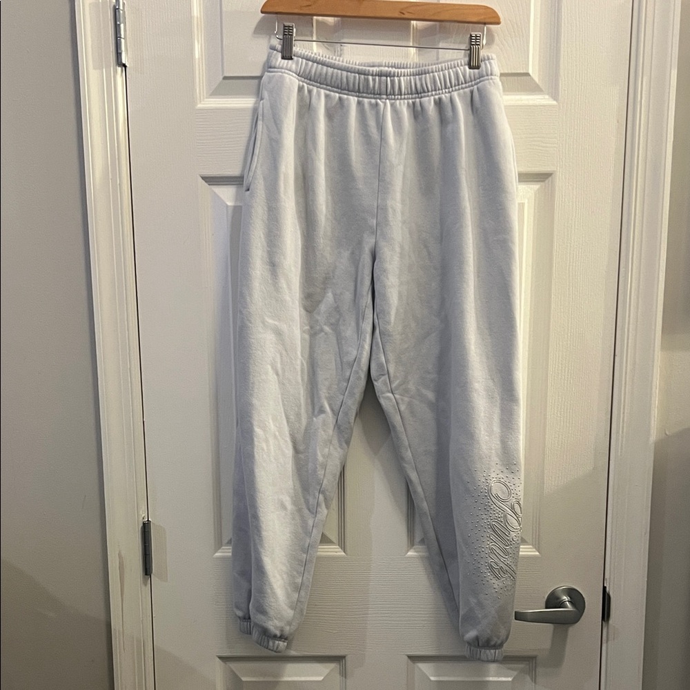 PINK Victoria's Secret Light Gray Track Joggers